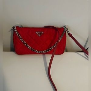 Prada red nylon purse , great condition comes with dust bag !